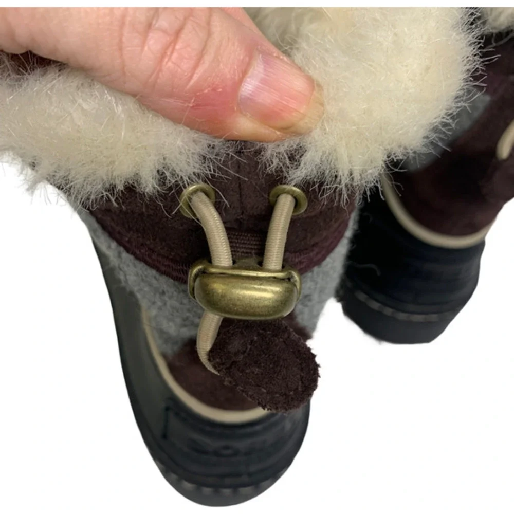 SOREL‎ Gray Tivoli III Vegan Fur Winter Snow Boots